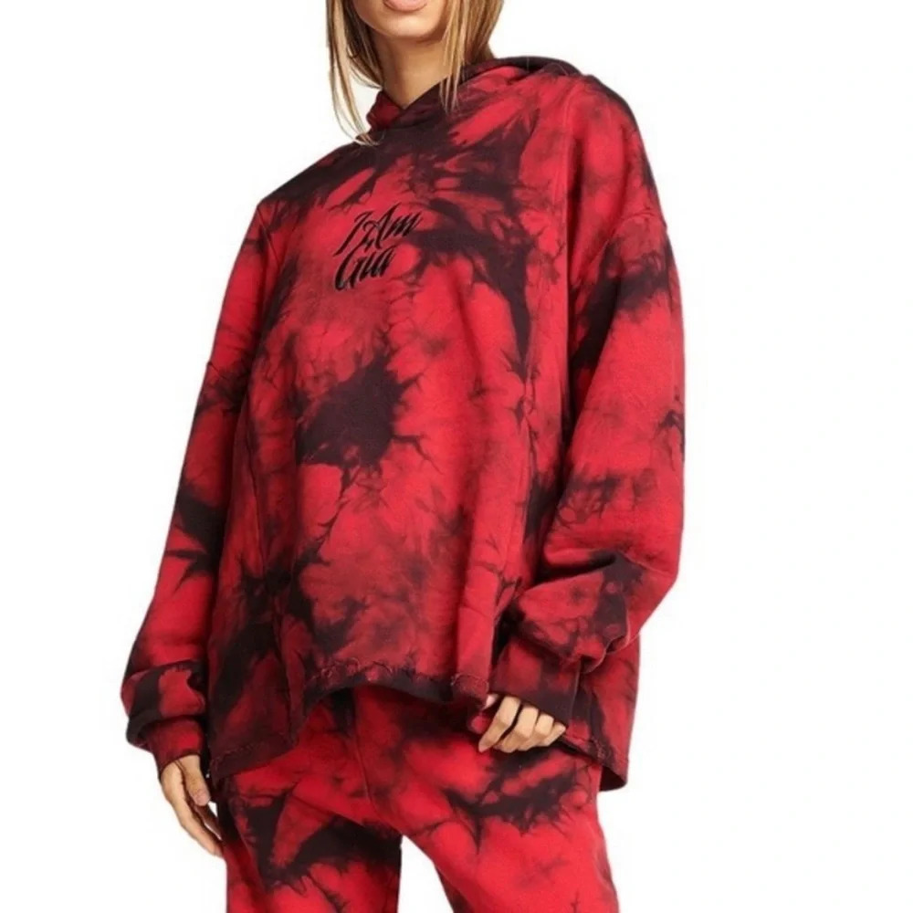 I.AM.GIA Tatiana Jumper Red Tie Dye Hoodie‎ Sweatshirt